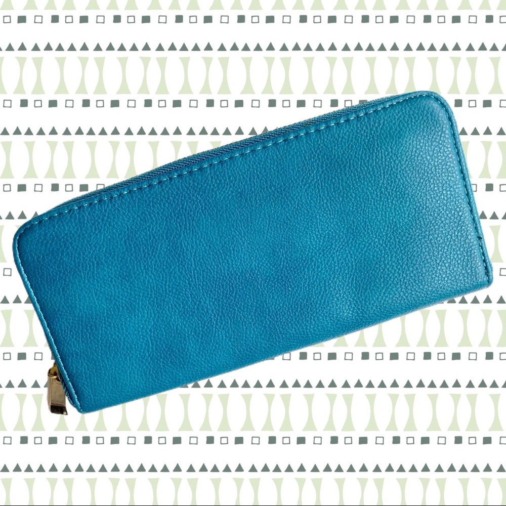 Teal Zip Close Wallet